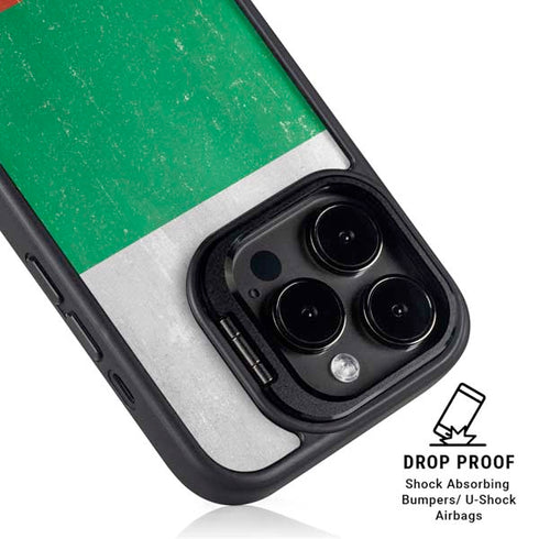Bulgarian Flag Distressed iPhone 14 Pro Max Kickstand Case